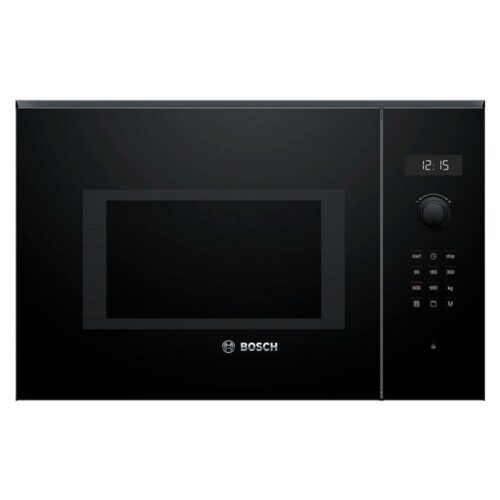 Bosch BEL554MB0 - Horno Microondas Integrable 25 Litros Con Grill Cristal Negro