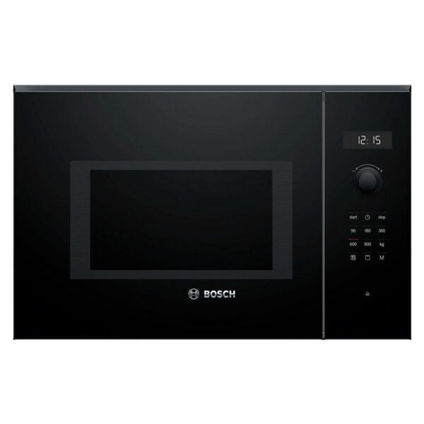 Bosch BEL554MB0 - Horno Microondas Integrable 25 Litros Con Grill Cristal Negro