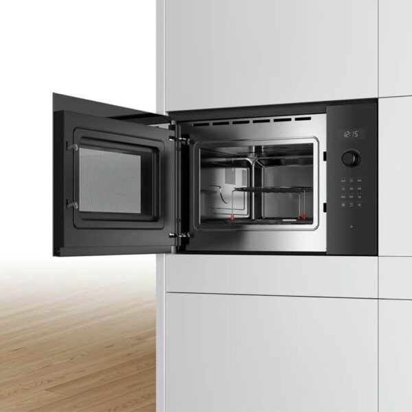 Bosch BEL554MB0 - Horno Microondas Integrable 25 Litros Con Grill Cristal Negro - Imagen 5