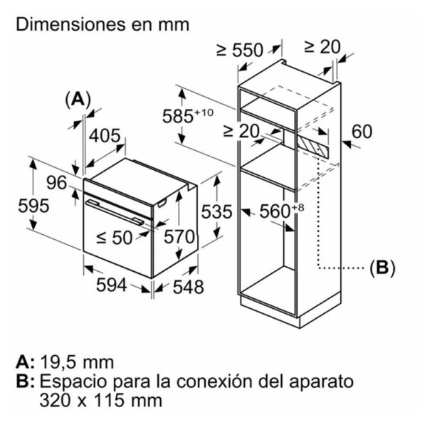 Bosch HBG578EB7 - Horno Pirolitico Multifuncion Negro - Imagen 2