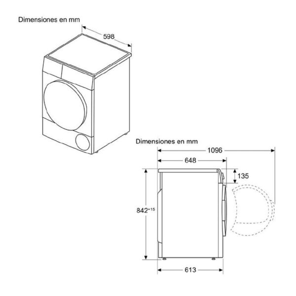 Bosch WTR83200ES - Secadora Con Bomba De Calor 8 Kg A Blanco - Imagen 2