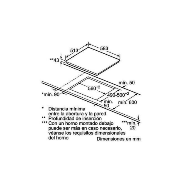 Balay 3EB715XR - Vitroceramica Independiente Radiantes 3 Zonas Coccion Ancho 60 Cm - Imagen 2