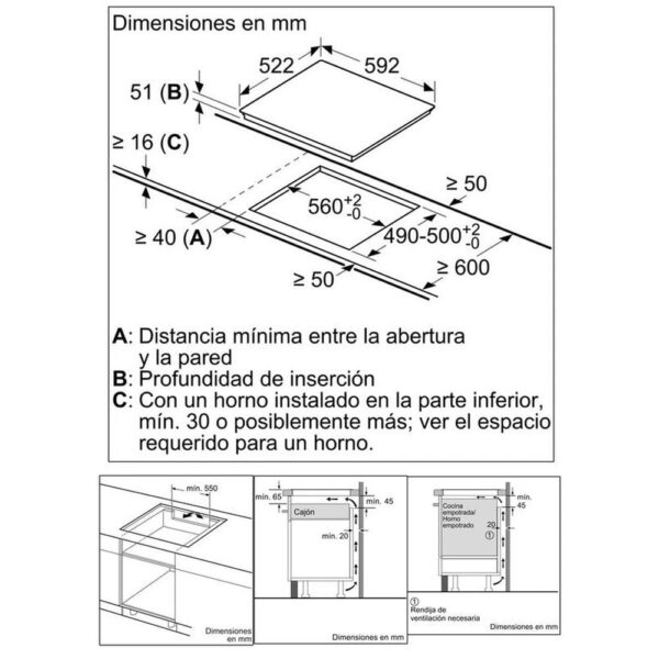 Balay 3EB965LR - Vitroceramica Induccion 3 Zonas Coccion Ancho 60 Cm - Imagen 2