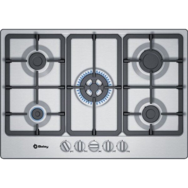 Balay 3ETX576HB - Encimera De Gas 5 Zonas Coccion Ancho 75 Cm