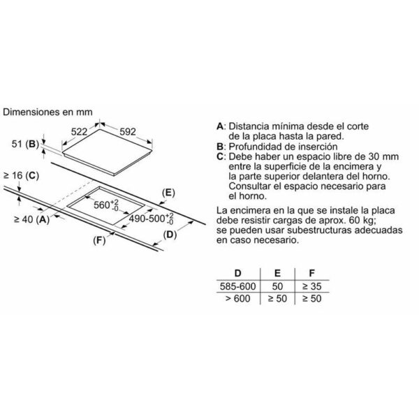 Balay 3EB865ERS - Vitroceramica Induccion 3 Zonas Coccion Ancho 60 Cm - Imagen 2