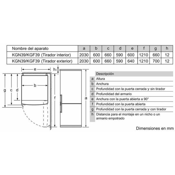 Balay 3KFE763XI - Frigorifico Combi Nofrost E Alto 203 Cm Ancho 60 Cm Inox - Imagen 2