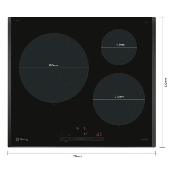 Balay 3EB965LH - Vitroceramica Induccion 3 Zonas Coccion Ancho 60 Cm - Imagen 5