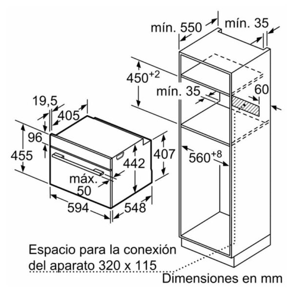 Balay 3CB5159B3 - Horno Compacto Blanco - Imagen 2