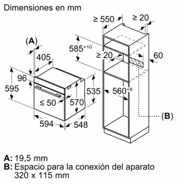 Balay 3HB5879N7 - Horno Pirolitico Multifuncion Cristal - Imagen 2