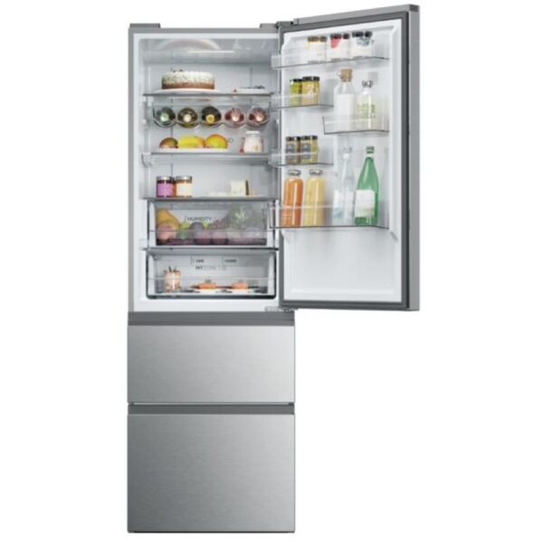 Haier HTW5618ENMG - Frigorifico Combi Nofrost E Alto 185 Cm. Ancho 59.5 Cm. Inox - Imagen 2