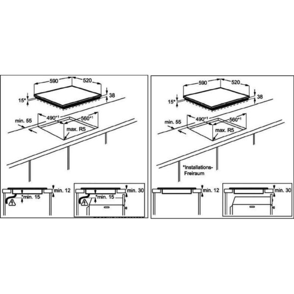 Aeg HK623021FB - Vitroceramica Independiente Radiantes 3 Zonas Coccion Ancho 60 Cm - Imagen 2