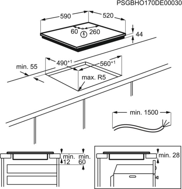 Zanussi ZITN644K - Vitroceramica Induccion 4 Zonas Coccion Ancho 60 Cm - Imagen 3