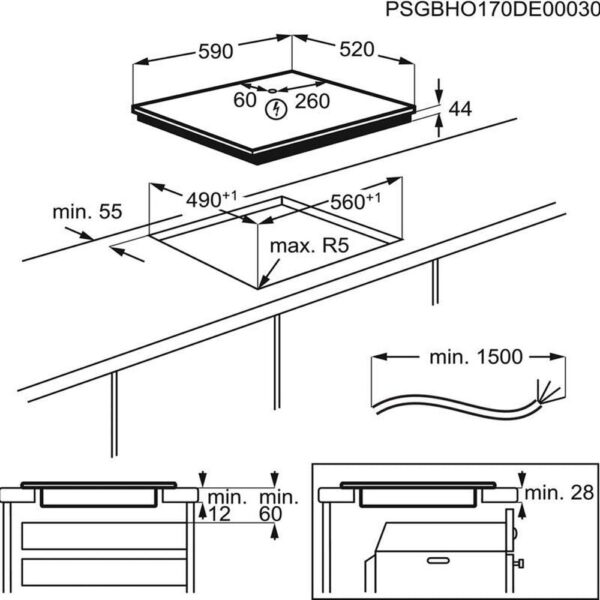 Aeg IAE63421CB - Vitroceramica Induccion  Aeg Iae63421cb Flex Ancho 60 Cm - Imagen 2