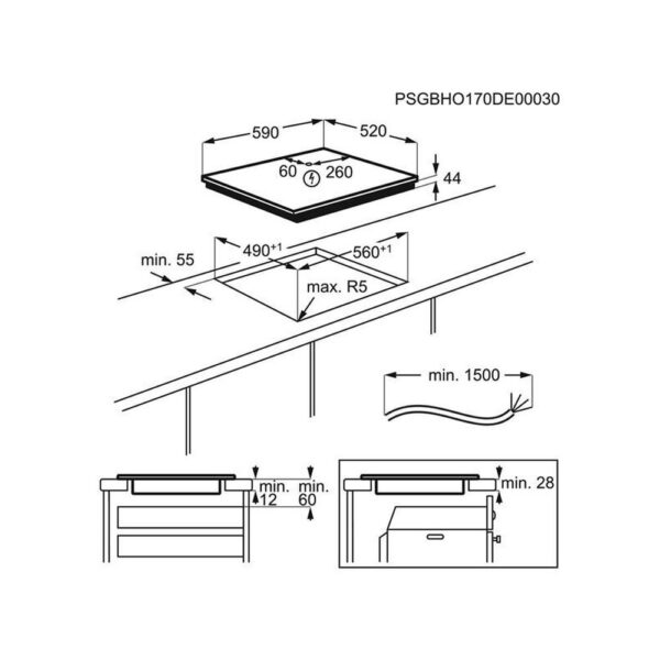 Aeg ILB63445FB - Vitroceramica Induccion Flex Ancho 60 Cm - Imagen 2