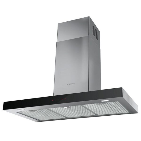 Mepamsa STILO NEO 90 INOX +CRISTAL NEGRO - Campana Chimenea Ancho 90 Cm Inox