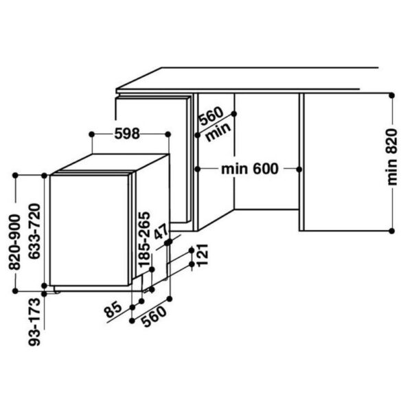 Whirlpool WRIC 3C26 - Lavavajillas Integrable E 14 Cubiertos - Imagen 2