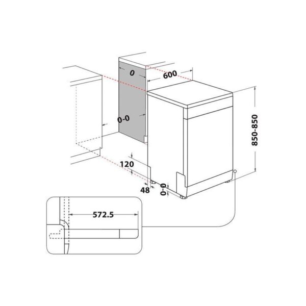 Whirlpool WFC3C42PX - Lavavajillas 60 Cm C 14 Cubiertos Inox - Imagen 2