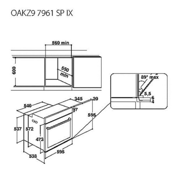 Whirlpool OAKZ9 7961 SP IX - Horno Pirolitico Multifuncion Inox - Imagen 2