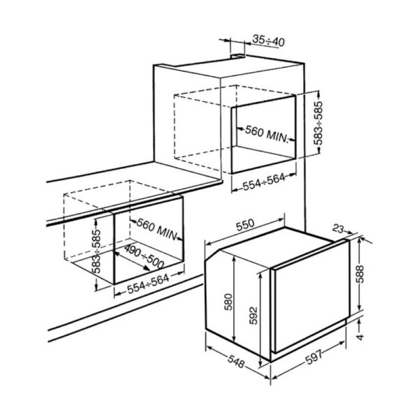 Smeg SF6381X - Horno Multifuncion Inox - Imagen 2