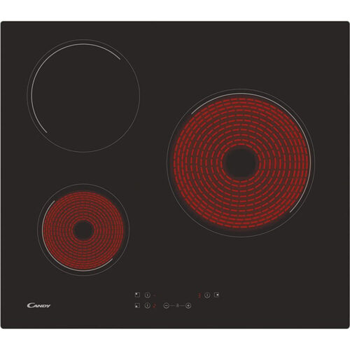 Candy CH63CC/4U2 - Vitroceramica Independiente Radiantes 3 Zonas Coccion Ancho 60 Cm