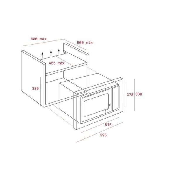Teka MWE 255 FI - Horno Microondas Integrable 25 Litros Con Grill Inox - Imagen 2
