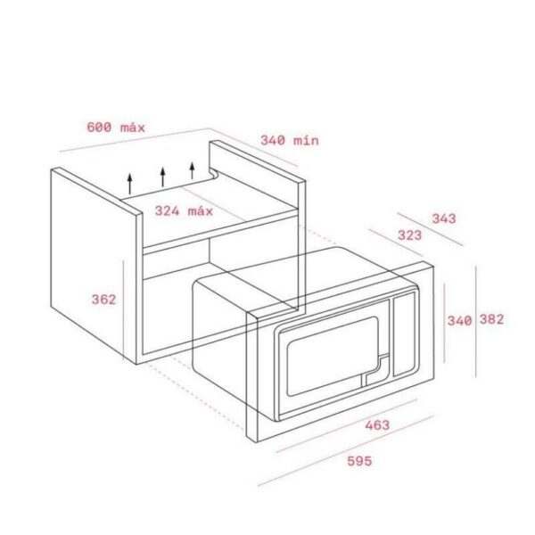 Teka MWE202FI - Horno Microondas Integrable Teka 20 Litros Con Grill Inox - Imagen 2