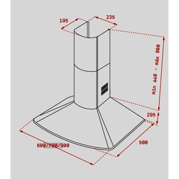 Teka DM 775 W BLANCA - Campana Chimenea Ancho 70 Cm Blanca - Imagen 2