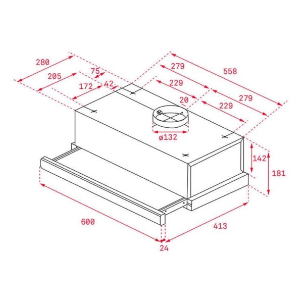 Teka TL 6310 INOX - Campana Telescopica Ancho 60 Cm Inox - Imagen 2