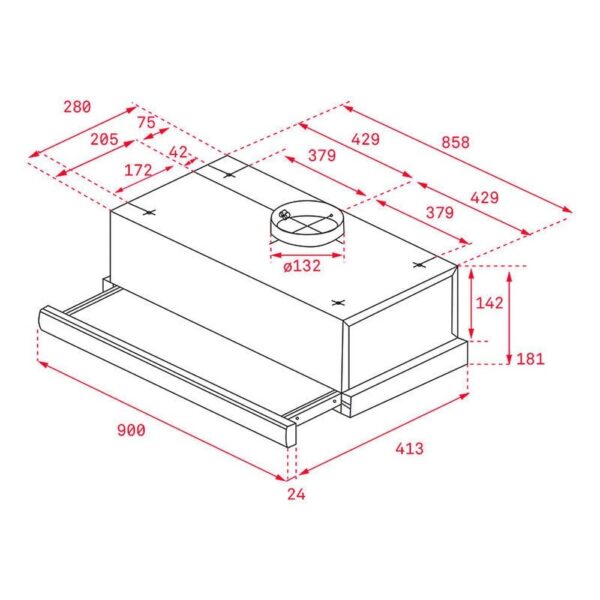 Teka TL 9310 INOX - Campana Telescopica Ancho 90 Cm Inox - Imagen 2