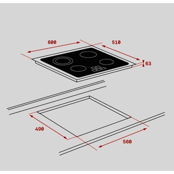 Teka TZ 6415 - Vitroceramica Independiente 4 Zonas Coccion Ancho 60 Cm - Imagen 2