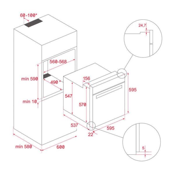 Teka HBB 510 NEGRO - Horno Convencional Negro - Imagen 2