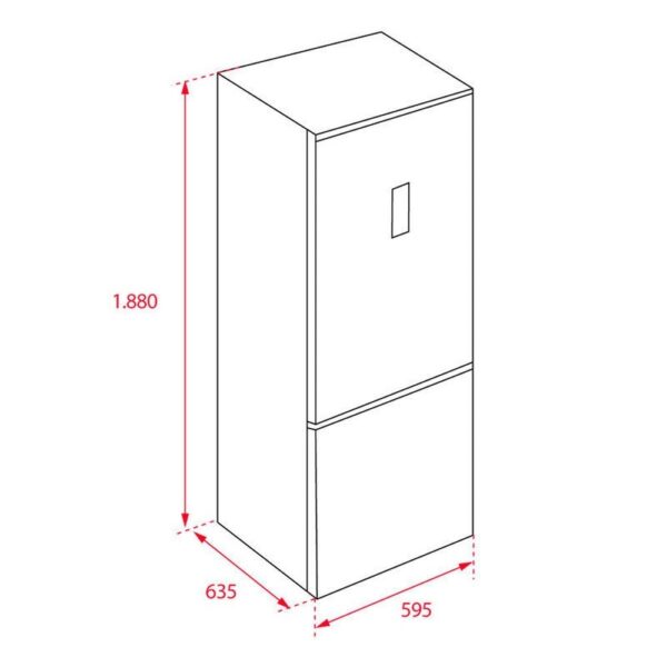 Teka NFL 345 E E-INOX - Frigorifico Combi Nofrost E Alto 188 Cm Ancho 59,5 Cm Inox - Imagen 2