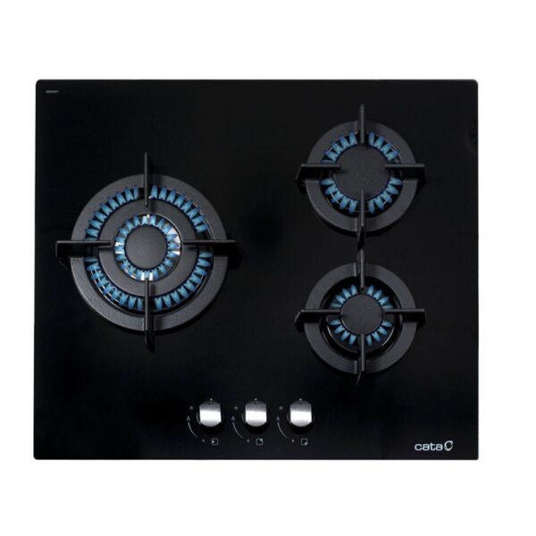 Cata CCI 6021 BK - Encimera De Gas 3 Zonas Coccion Ancho 60 Cm Gn