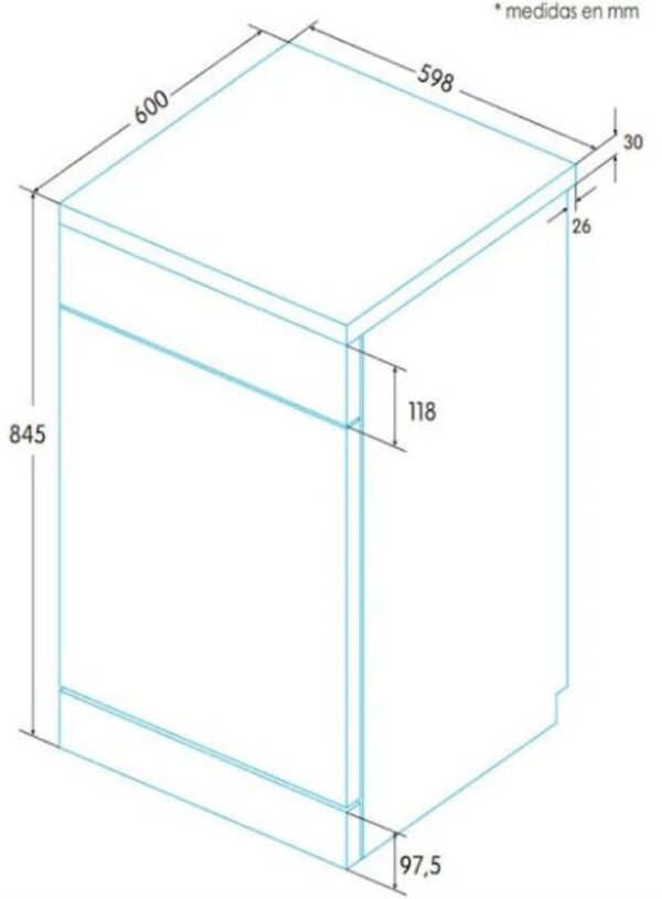 Edesa EDW-6242 X - Lavavajillas 60 Cm C 14 Cubiertos Inox - Imagen 2