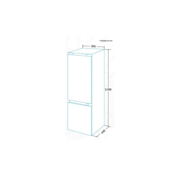 Edesa EFC-2032 NF WH /A - Frigorifico Combi Nofrost E Alto 201 Cm Ancho 59.5 Cm Blanco - Imagen 3