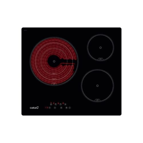 Cata TT 6003 E-TECH - Vitroceramica Independiente Radiantes 4 Zonas Coccion Ancho 59 Cm