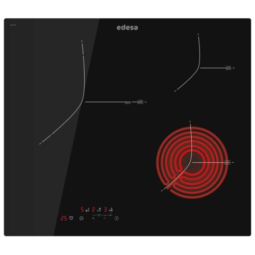 Edesa EVT6328R/A - Vitroceramica Independiente Radiantes 3 Zonas Coccion Ancho 60 Cm