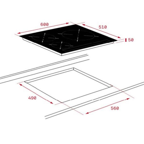 Teka IBC 63010 - Vitroceramica Induccion 3 Zonas Coccion Ancho 60 Cm - Imagen 2
