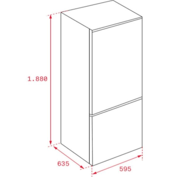 Teka NFL342 BLANCO - Frigorifico Combi Nofrost E Alto 188 Cm Ancho 60 Cm Blanco - Imagen 2