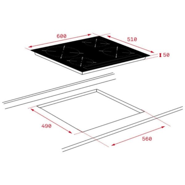 Teka - Vitroceramica Induccion 4 Zonas Coccion Ancho 60 Cm - Imagen 2