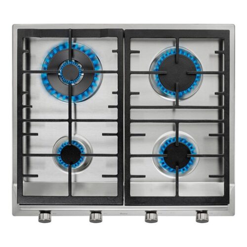 Teka EX 60.1 4G AI AL DR CI BTN SS INOX - Encimera De Gas 4 Zonas Coccion Ancho 58 Cm