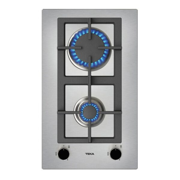 Teka EFX 30.1 2G AI AL CI BTN SS INOX - Encimera De Gas 2 Zonas Coccion Ancho 45 Cm