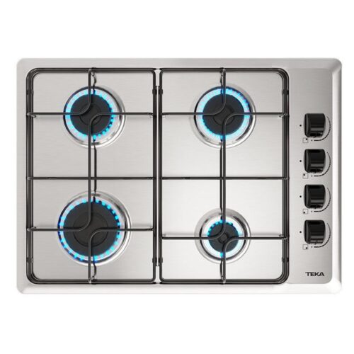 Teka HLX 540 KLN IX NAT - Encimera De Gas 4 Zonas Coccion Ancho 60 Cm