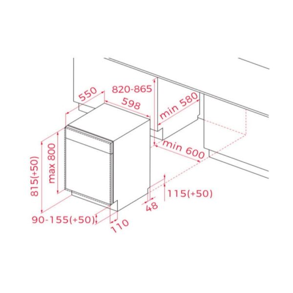 Teka DFI 46650 E 12CUB - Lavavajillas Integrable E 12 Cubiertos - Imagen 2