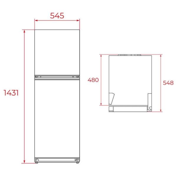 Teka RTF 2510 WH - Frigorifico Dos Puertas E Alto 144 Cm Ancho 55 Cm Blanco - Imagen 2