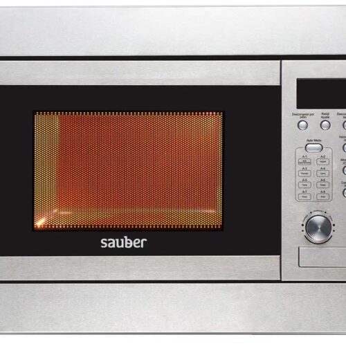 Sauber HMS02I - Horno Microondas Integrable 20 Litros Con Grill Inox