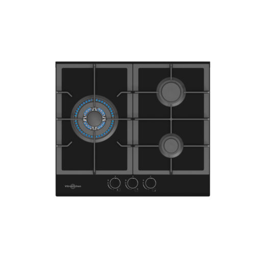Vitrokitchen CG630NN - Encimera De Gas 3 Zonas Coccion Ancho 60 Cm