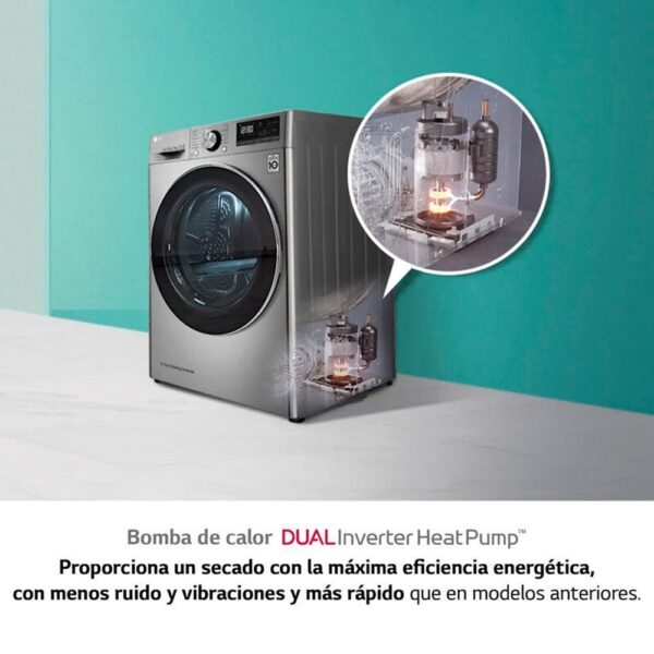 Lg RH90V9PV2N - Secadora Con Bomba De Calor 9 Kg A Inox - Imagen 3