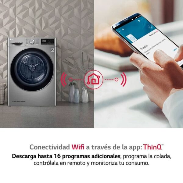 Lg RH90V9PV2N - Secadora Con Bomba De Calor 9 Kg A Inox - Imagen 7