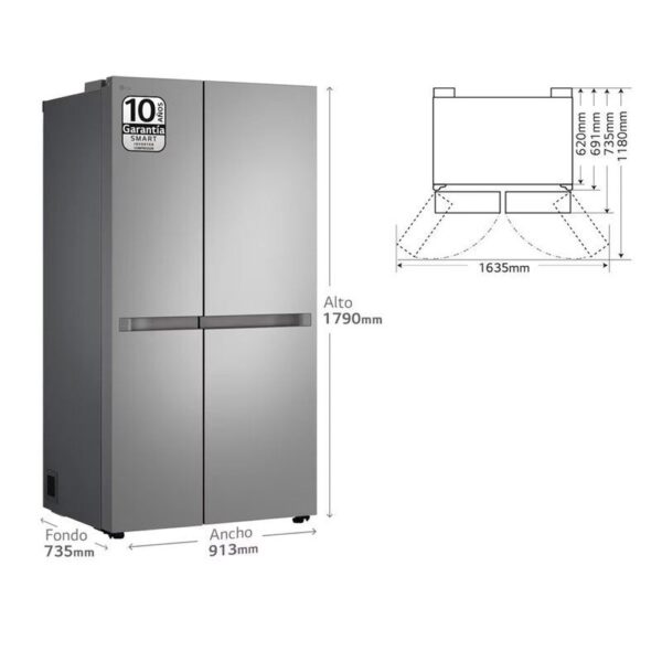 Lg GSBC40PYPE - Frigorifico Combi Nofrost E Alto 179 Cm Ancho 91 Cm - Imagen 2